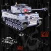 DBshoot 1/18 Remote Control Tank, German Tiger - Gray RC Tank Thats Shoots BBS, 60 Minute Playing Time, Smoke, Sound, LED Lights, Excellent Gift for Kids and Adults view 4