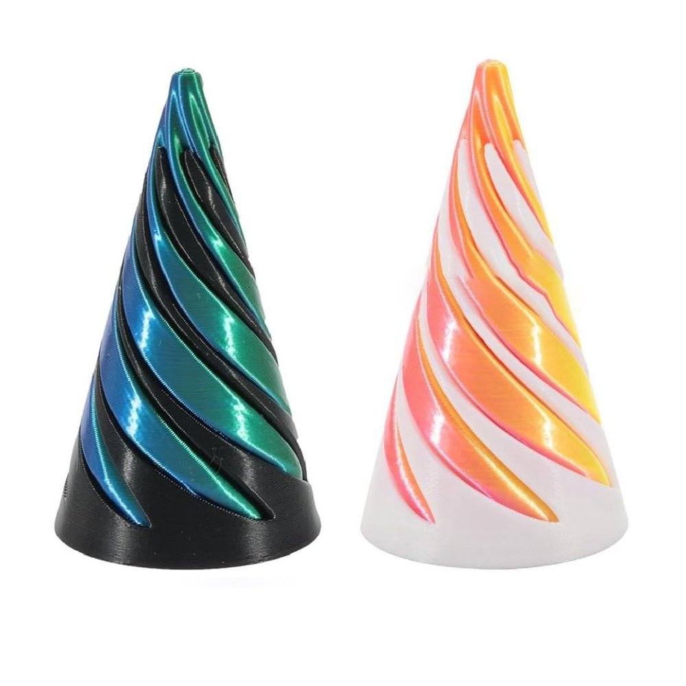 3D Printed Impossible Cone,Spiral Cone Fidget Toy Impossible Pyramid Passthrough Toy,3D Printed Spiral Cone Fidget Toy