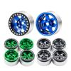 4Pcs Metal Alloy 1.9 Inch 30mm Width Beadlock Wheel Rims Hubs for Axial SCX10 D90 1/10 RC Crawler Car Truck Parts(Titanium 4Pcs) view 2