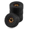 4pcs 1.0 inch Climbing Car Aluminum Alloy Hub Wasteland Wheel Tires for 1/18 TRX4M SCX24 F-MS FCX18 FCX24 Fu-ritek FX118 RC Car(Black Gold) view 1