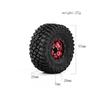 4pcs 1.0 inch Climbing Car Aluminum Alloy Hub Wasteland Wheel Tires for 1/18 TRX4M SCX24 F-MS FCX18 FCX24 Fu-ritek FX118 RC Car(Black Gold) view 3