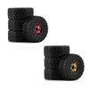 4pcs 1.0 inch Climbing Car Aluminum Alloy Hub Wasteland Wheel Tires for 1/18 TRX4M SCX24 F-MS FCX18 FCX24 Fu-ritek FX118 RC Car(Black Gold) view 4
