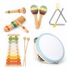 Baby Musical Instruments Set - Montessori Wooden Baby Musical Toys, Toddler Percussion Instruments Xylophone Maracas Tambourine for Toddlers 1-3, 1 2 3 Year Old Girls Boys Birthday Music Toys Gifts view 1
