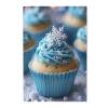 RMYRHQ Blue Frosting Winter Cupcakes Wooden Puzzles for Adults 1000pieces Topped Cupcakes Pearl Accents Blue Liners and Snowy Sprinkles for Puzzle Enthusiasts Christmas Eve Activity New Year Gift view 3