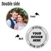 10Pcs Custom Metal Challenge Coin - Personalized Logo/Photo/Text, Double-Sided Printed Coin Commemorative Token for Military, Corporate Events, Sports & Wedding Anniversaries (Silver) view 3