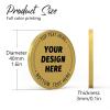 10Pcs Custom Metal Challenge Coin - Personalized Logo/Photo/Text, Double-Sided Printed Coin Commemorative Token for Military, Corporate Events, Sports & Wedding Anniversaries (Gold) view 2