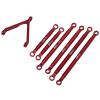 Aluminum Alloy Chassis Link Rod for 1/24 RC Crawler Car, RC Car Chassis Link Rod Upgrade Part, High Performance Linkage System with Brass Ball Heads, Durable Aluminum Alloy (Red) view 3