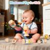 Montessori Wooden Baby Toys 7-in-1 Sensory Set for Babies 012 Months, Rain Sound Tube & Rattle Roller, Sensory Musical Gift for Baby Boys and Girls with Storage Bag view 3