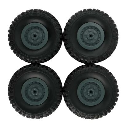 RC Accessories for Wpl B14 C24 Fy001 1/16 Military Truck rc Car 4pcs Track Wheels Spare Parts Accessories Upgrade Component(Green)