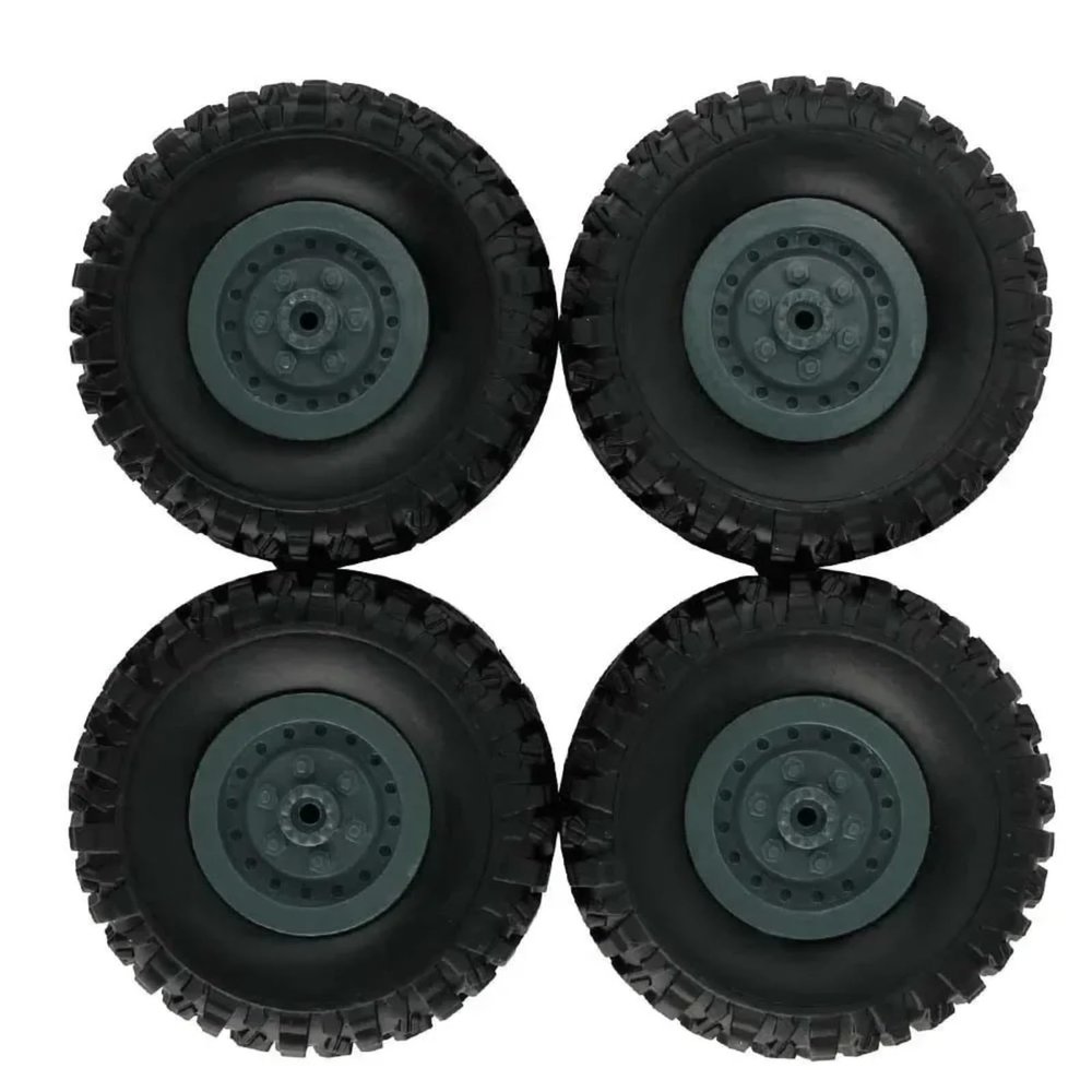 RC Accessories for Wpl B14 C24 Fy001 1/16 Military Truck rc Car 4pcs Track Wheels Spare Parts Accessories Upgrade Component(Green)