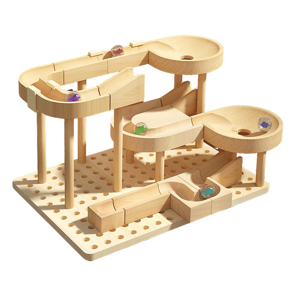 Marble Track | Wooden Funny Educational Games - Marble Maze Game Race Track STEM Toys,for Boys Girls Kids Classroom Home School Kindergarten Birthday Christmas