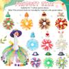 Weysat 10 Set Holiday Mini Desk Goose Outfit 250th Anniversary Summer Mexican 4th for July Magnetic Geese Statue Felt Fabric Costume for 7 Inch Desktop Goose Table Decor Gifts(Tutu Style,Crochet) view 2
