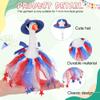Weysat 10 Set Holiday Mini Desk Goose Outfit 250th Anniversary Summer Mexican 4th for July Magnetic Geese Statue Felt Fabric Costume for 7 Inch Desktop Goose Table Decor Gifts(Tutu Style,Crochet) view 3