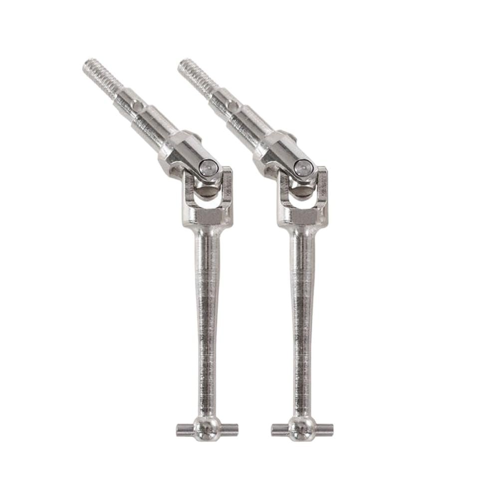 2 PCS Steel Metal Drive Shaft Universal Fit for H16BM H16 16207 14209 14210 H14BM 1/16 RC Car Parts Accessories Aftermarket Replacement Compatible with(Silver)