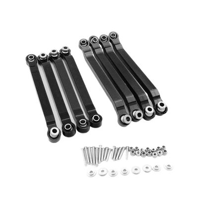 CCXTZC Compatible with MN D96 MN98 MN99S MN45 Metal Chassis Link Rod Pull Rod Tie Rod Linkage Universal Fit RC Car Parts Accessories Aftermarket Replacement(Black)
