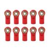 10Pcs Metal M4 20MM Aluminum Link Tie Rod End Ball Joint Compatible with 1/10 RC Car Crawler D110 CC01 Racing Universal Fit Aftermarket Replacement(10pcs red) view 1