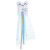 Kisangel Novelty Fairy Wand with Ribbon Teeth-Shaped Stick, Fairy Costume Prop for Kids Party, Stage Performance, Blue view 1