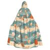 WHJDPP Romantic Beach Printing Adult Hooded Cloak is a super large, comfortable, and durable Halloween hooded poncho view 1