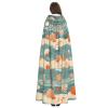 WHJDPP Romantic Beach Printing Adult Hooded Cloak is a super large, comfortable, and durable Halloween hooded poncho view 4