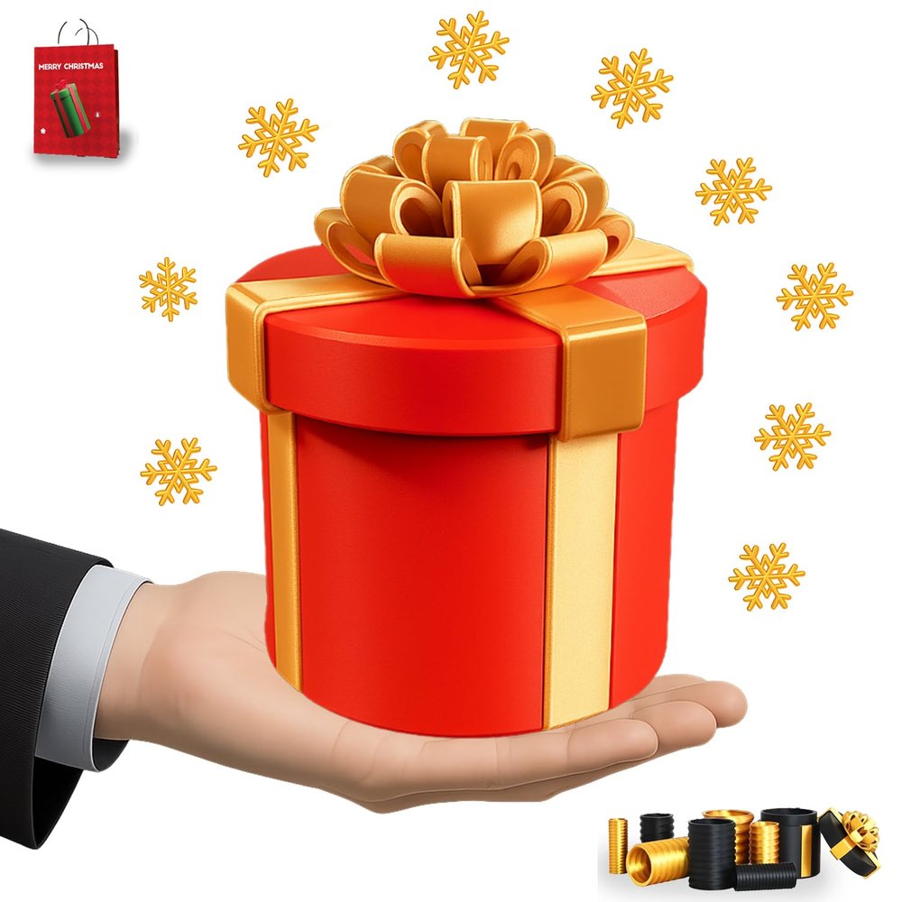 2026 Annoying Nested Screw Gift Box  Funny Prank Box for Cash or Small Gifts, Gag Gift for Friends and Family (RED,1)
