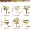 12 Pcs Valentines Day Cake Toppers, 6 Style Gold Acrylic Cake Picks Romantic Heart Happy Valentines Day Cake Cupcake Toppers for Dessert Decor, Anniversary Wedding Party Supplies view 3