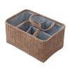 Luyismer Fabric Storage Basket With Handle Multi-Compartment Organiser For Baby Clothes Toy Space Management Tool Stylish Home Organization Basket view 1