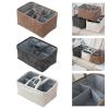 Luyismer Fabric Storage Basket With Handle Multi-Compartment Organiser For Baby Clothes Toy Space Management Tool Stylish Home Organization Basket view 2