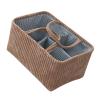 Luyismer Fabric Storage Basket With Handle Multi-Compartment Organiser For Baby Clothes Toy Space Management Tool Stylish Home Organization Basket view 4