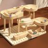 Marble Maze - 22.5x16.5x16.5cm Marble Toys, Kids Marblee Track Puzzle Maze Games, Wooden Funny Educational Game, Marblee Mazes Game Race Track STEM Toys for Boy Girls Kids Home Birthday view 3