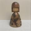 Air-Ads Supplies Handcrafted Wooden Decorative Doll with Fractal Pattern Design, Traditional Japanese Style, 9 Inch Height, Brown Finish, Dollhouse Accessory D96 view 1