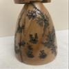 Air-Ads Supplies Handcrafted Wooden Decorative Doll with Fractal Pattern Design, Traditional Japanese Style, 9 Inch Height, Brown Finish, Dollhouse Accessory D96 view 2
