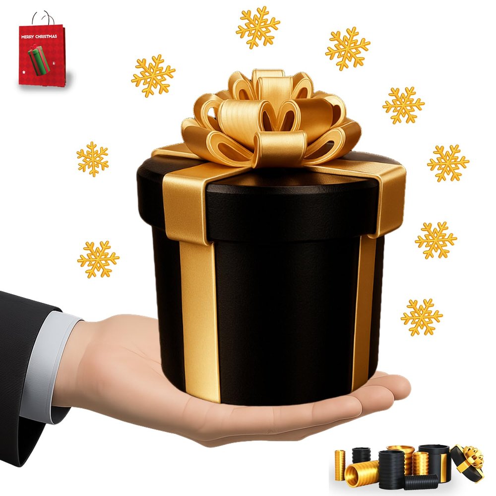 2026 Annoying Nested Screw Gift Box  Funny Prank Box for Cash or Small Gifts, Gag Gift for Friends and Family (Black,1)