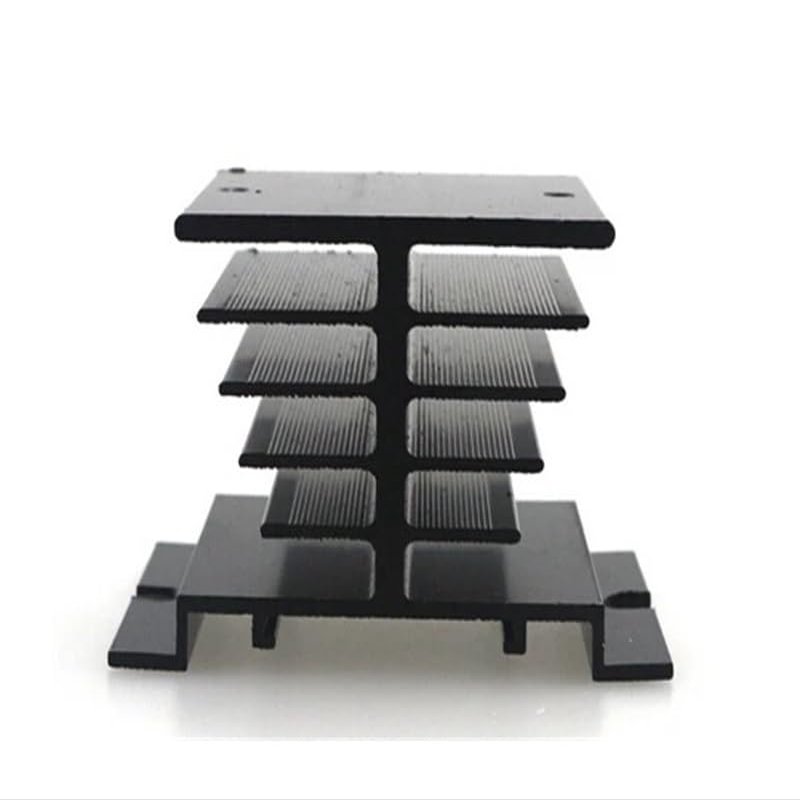 RXDNOZNNK Heat Sink 80mm x 60mm x 50mm for Solid State Relay SSR Black