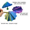 3D Printed Fidget Star Toy, Transformable Stress Relief Finger Toy with Knob Handle for Adults & Kids, 10.6cm Anti-Anxiety Sensory Play Middle Finger Handle (Yellow-Green b, 4.3in) view 2