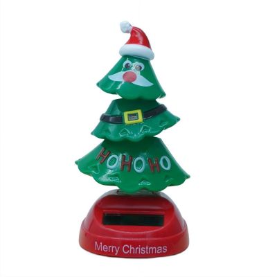 Christmas Tree Solar Dancing Toy, Solar Powered Swinging Tree, Animated Holiday Decoration, Christms ar Dashboad Decoration, Novelty Car Shaking Head Dancer Doll for Desk and Dashboard Decor