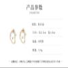 2.5 * 1.6cm Vintage Irregular Pearl Alloy Baroque Earrings,golden,2.5 * 1.6cm view 3