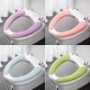 3. Washable Static Toilet Seat Protector Soft Plush Pad With Quick Adhesive For Home Bathroom Comfort Bathroom Toilet Cover view 2
