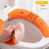 3. Washable Static Toilet Seat Protector Soft Plush Pad With Quick Adhesive For Home Bathroom Comfort Bathroom Toilet Cover view 4