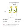 5 * 2.2cm Bohemian Alloy Enamel Flower Earrings For Women,green,5 * 2.2cm view 3