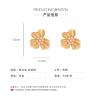 3.6 * 3.5cm Vintage Alloy Flower Inlaid Imitation Pearl Earrings,green,3.6 * 3.5cm view 4