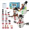 Christmas Stocking Stuffers for Kids, Build a Snowman Kit with Air Dry Modeling Clay, Christmas Crafts for Kids Ages 4-8, Creative Xmas Gifts for Boys Girls and Holiday (White 41pcs) view 1