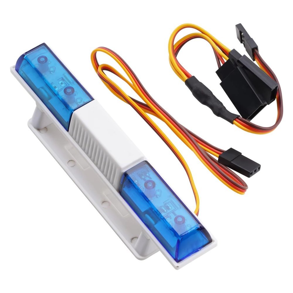 RC lights kit For 1/8 1/10 Plastic Bar Flashing Lights Remote Control For Hobby Model Car Upgrade Decoration Accessories(Blue)