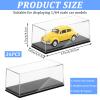 36 PCS Clear Model Cars Display Case,Toy Car Display Organizer Storage Case Fit for 1/64 Car Model,Clear Acrylic Display Box with Black Base for Hot Wheels Car(4.17 x 1.81 x 1.81 in) view 2