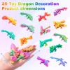 14 Pcs 3D Printed Dragon - 5.9" Colorful 3D Printed Flexible Articulated Dragon Fidget Toys For Boys Kid Teen Autism Stress Relief Toy Birthday Gift Desktop Pet Deco, Stocking Stuffers (Multicolor) view 2