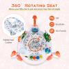 BABY JOY Baby Activity Center, Baby Jumpers and Bouncers with Music, Lights, 360 Rotating Seat, 3 Adjustable Heights, Montessori-Inspired Activity Center for Baby 6 Months + (Orange) view 3