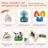 BABY JOY Baby Activity Center, Baby Jumpers and Bouncers with Music, Lights, 360 Rotating Seat, 3 Adjustable Heights, Montessori-Inspired Activity Center for Baby 6 Months + (Orange) view 4