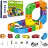 2026 New klick Rail Electric Train Set, 159 PCS Electric Train Set Flexible Race Track with 1 Cars, Gravity-Defying 3D Stem Learning Toy, Click Rail Train Track Set (Style 1 (51PCS)) view 1