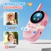 HEWEIMEI Video Walkie Talkies for Kids, Rechargeable Kids Walkie Talkies with Screen Display & Voice Changer, Outdoor Toys for 3-12 Years Boys Girls Birthday Christmas (Pink/Pink) view 4