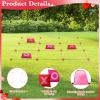 Capoda Outdoor Valentine's Day Game Giant Tic Tac Toe Game Jumbo Bean Bag Toss with 10 Pink and Red XO Bags 4x4ft Tic Tac Toe with Drawstring Storage Pouch for Couples Adults Backyard Party Family Fun view 4