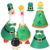 Abbylike 2 Set St. Patrick's Day Desk Goose Outfits 7 Inch Magnetic Goose Keyholder Irish Shamrock Couple Costume St. Patrick's Coins and Witch Kettle for Magnetic Duck Statue Desk Key Holder Decor view 1